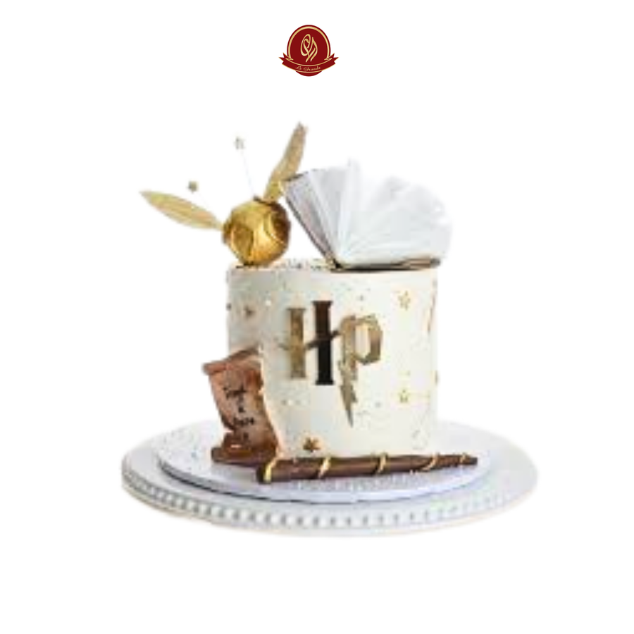 Golden Snitch & Wand Harry Potter Cake - Abu Dhabi in Abu Dhabi | Harry Potter cakes Delivery UAE – Legrandeuae
