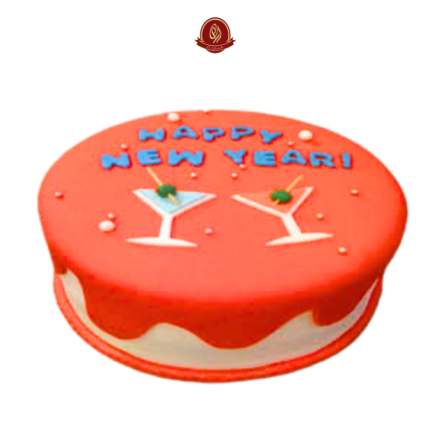 Happy New Year Martini Cake - Abu Dhabi in Abu Dhabi | New Year Cakes Delivery UAE – Legrandeuae
