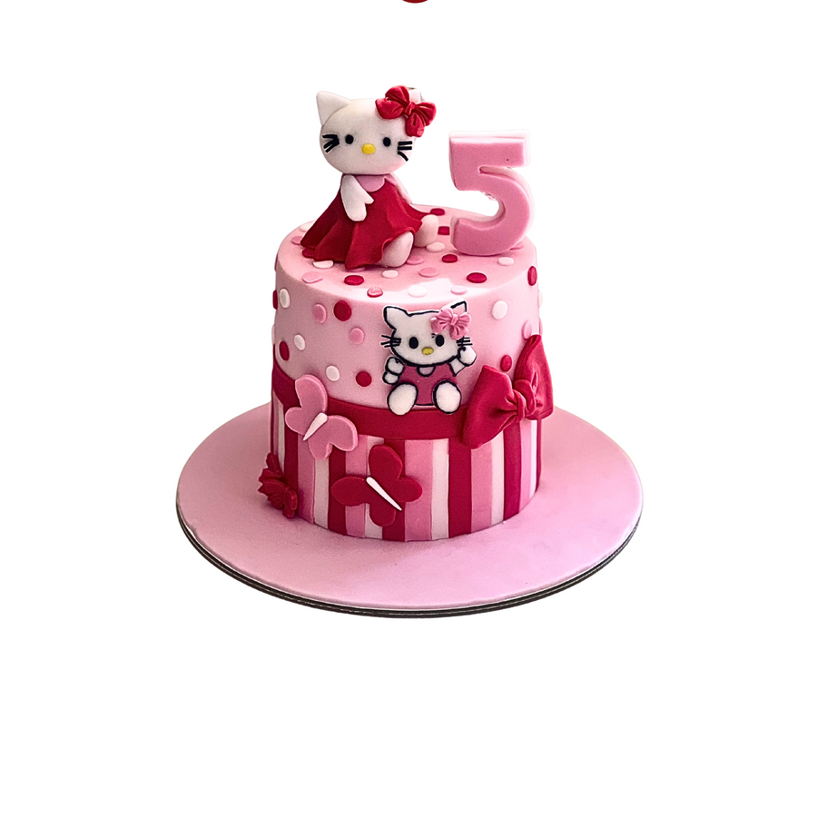 Hello Kitty Birthday Cake with 3D Art Work - Abu Dhabi in Abu Dhabi | Birthday cakes - Children Delivery UAE – Legrandeuae