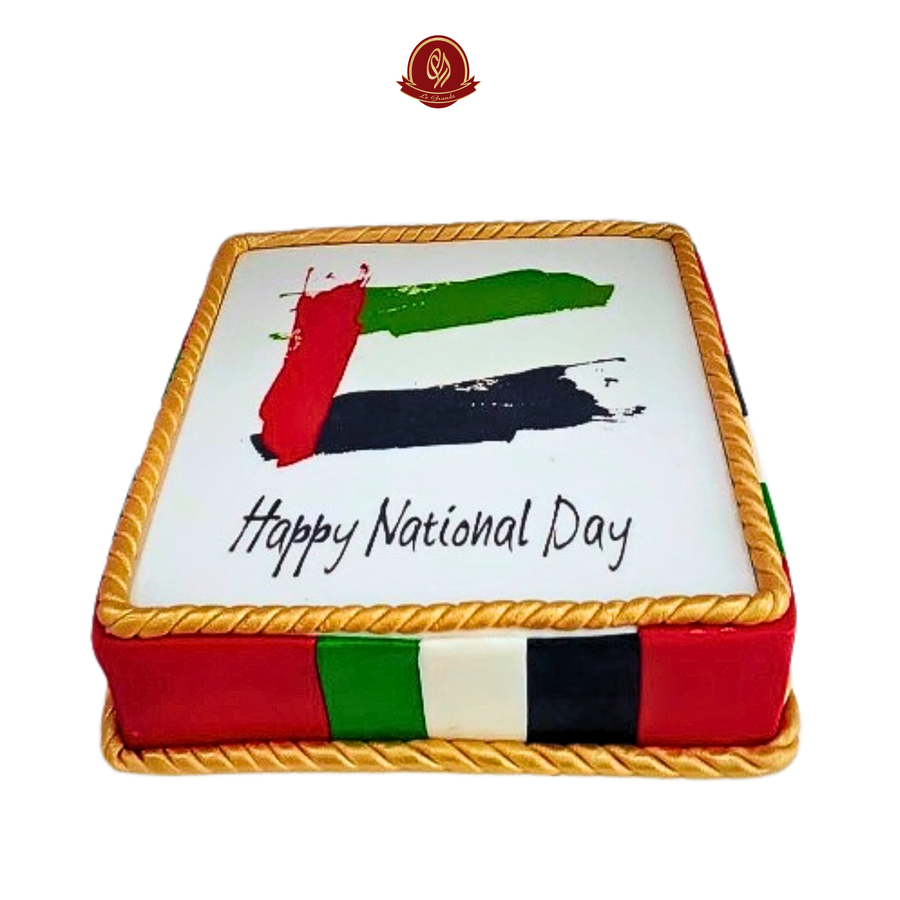 National Day Flag Drawing Cake – UAE Patriotic Celebration Cake | Abu Dhabi & UAE Delivery in Abu Dhabi | National Day cakes Delivery UAE – Legrandeuae