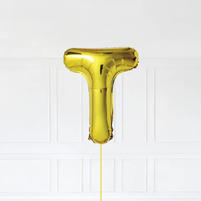T Gold Alphabet Helium Balloon – Party Balloon Abu Dhabi in Abu Dhabi | Balloons Delivery UAE – Legrandeuae