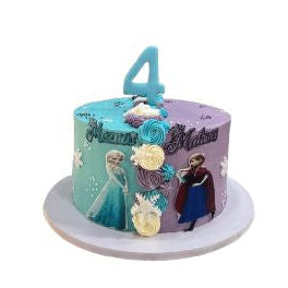 Elsa & Anna Frozen Twins Birthday Cake Custom Birthday Cake - Abu Dhabi in Abu Dhabi | Birthday cakes - Children Delivery UAE – Legrandeuae