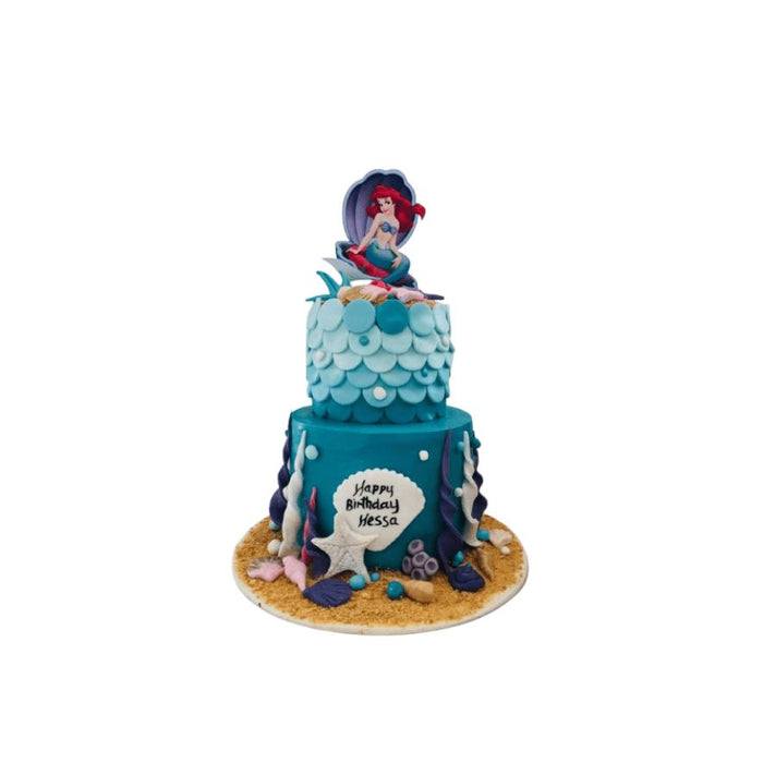 Little Mermaid Fantasy Cake – Two Tier Mermaid Cake Abu Dhabi in Abu Dhabi | Mermaid theme cakes Delivery UAE – Legrandeuae