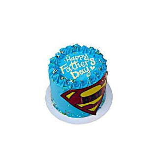 Sky Blue Superman Theme Father’s Day Cake – Super Dad Celebration Cake | Abu Dhabi & UAE Delivery in Abu Dhabi | Fathers day Delivery UAE – Legrandeuae