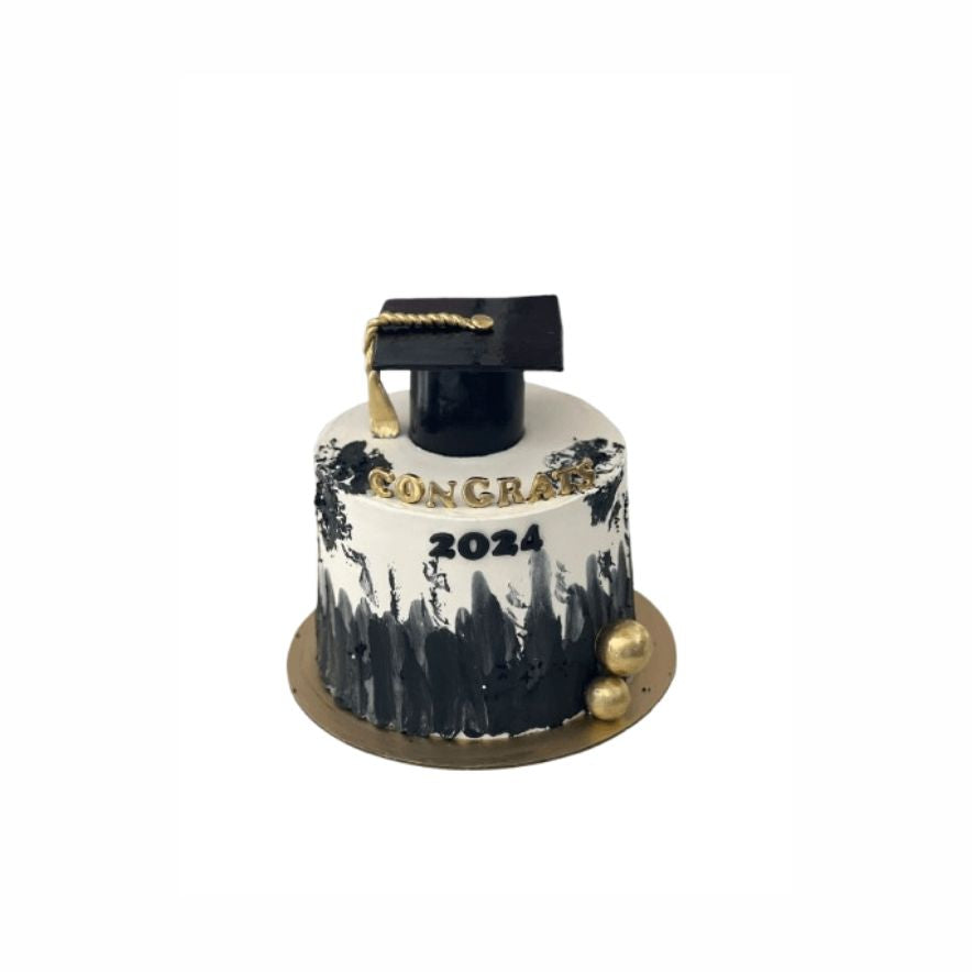 Black Frosting Graduation Cake – Abu Dhabi in Abu Dhabi | Graduation Cakes Delivery UAE – Legrandeuae