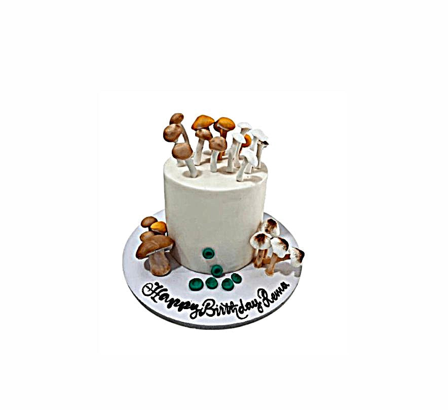 Mushroom Forest Birthday Cake – Whimsical Elegant Cake for Adults | Abu Dhabi & UAE Delivery in Abu Dhabi | Birthday Cakes – Adults Delivery UAE – Legrandeuae