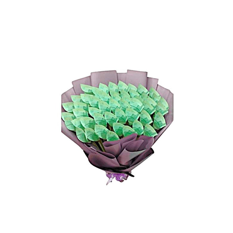 Mothers Day Luxury Money Bouquet in Purple Wrapping - Abu Dhabi in Abu Dhabi | Mothers Day Bouquet Delivery UAE – Legrandeuae