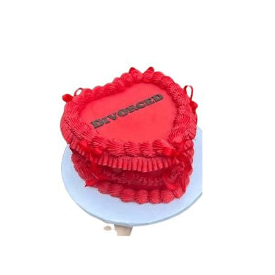 Red Heart-Shaped Freedom Celebration Cake - Abu Dhabi