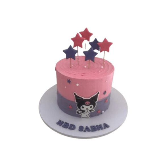 Kuromi Pink and Purple And Pink Star Birthday Cake - Abu Dhabi