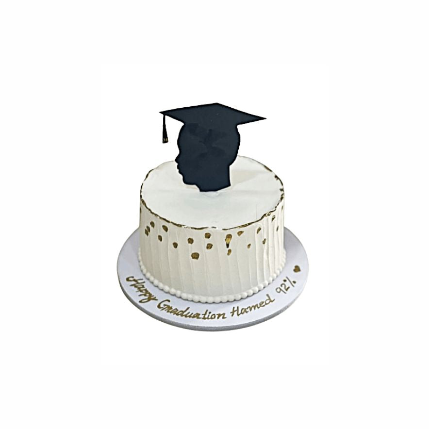 No More Exams Graduation Cake with Acrylic Cap – Abu Dhabi in Abu Dhabi | Graduations Cakes Delivery UAE – Legrandeuae