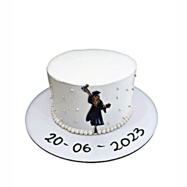 Stress Free (Almost) Graduation Cake White – Abu Dhabi in Abu Dhabi | Graduations Cakes Delivery UAE – Legrandeuae