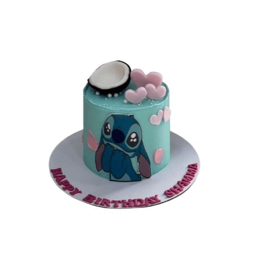 Lilo & Stitch Teal Heart Theme Cake - Abu Dhabi in Abu Dhabi | Stitch cakes Delivery UAE – Legrandeuae