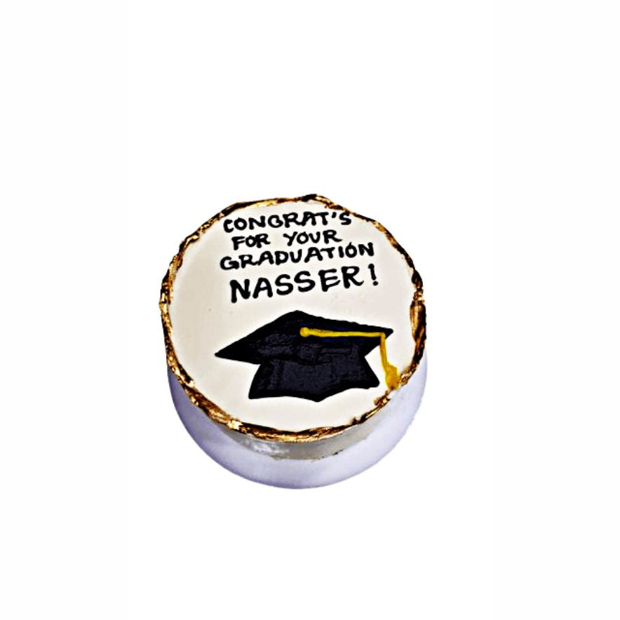 Cheers to Success Graduation Cake with Artistic Painting – Premium Graduation Cake | Abu Dhabi & UAE Delivery in Abu Dhabi | Graduations Cakes Delivery UAE – Legrandeuae