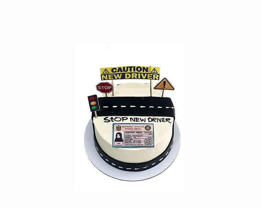 Officially on the Road New License Cake