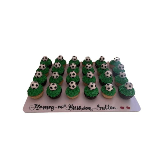 Grass Piping Football Birthday 20Pcs Cup Cake's Set- Abu Dhabi in Abu Dhabi | Premium Abu Dhabi Cupcake Delivery UAE – Legrandeuae