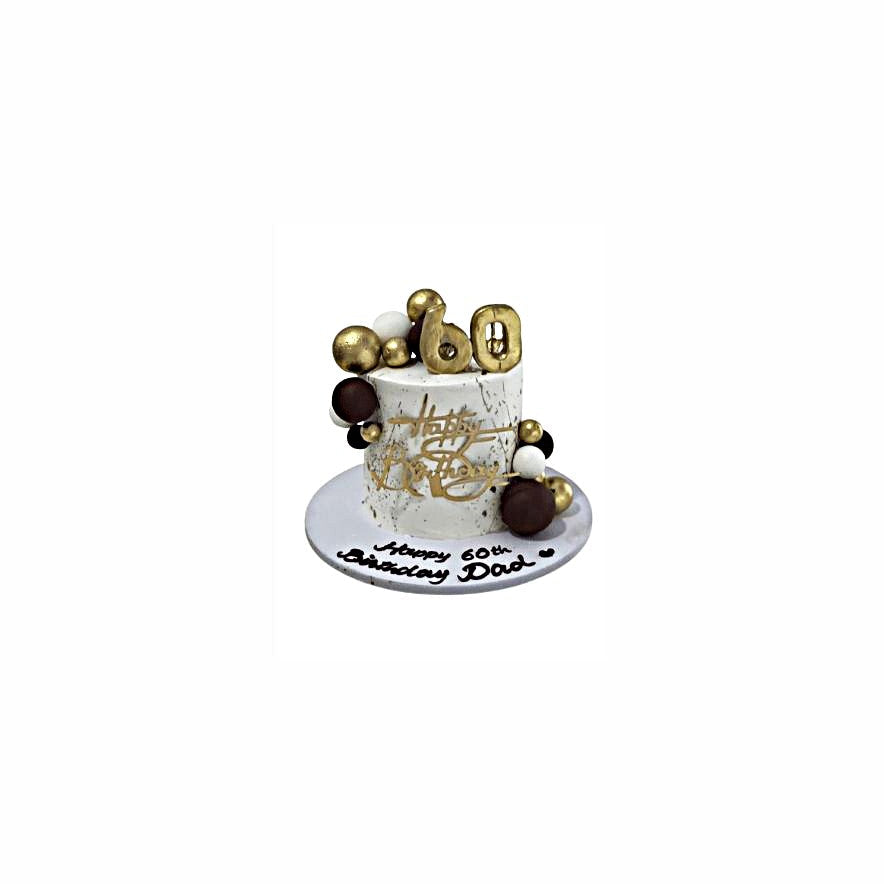 Golden Truffle Elegance Birthday Cake
