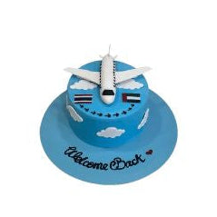 Welcome Back Airplane Theme Cake Travel & Return Home Cake - Abu Dhabi