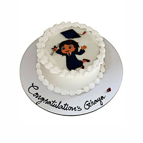 Little Angel Sweet Success Graduation Cake with Photo – Abu Dhabi in Abu Dhabi | Graduations Cakes Delivery UAE – Legrandeuae