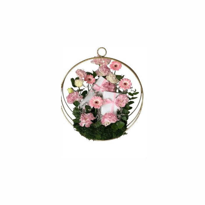 Eid Mubarak Crescent Bloom Flower Arrangement Abu Dhabi in Abu Dhabi | Eid mubarak Delivery UAE – Legrandeuae