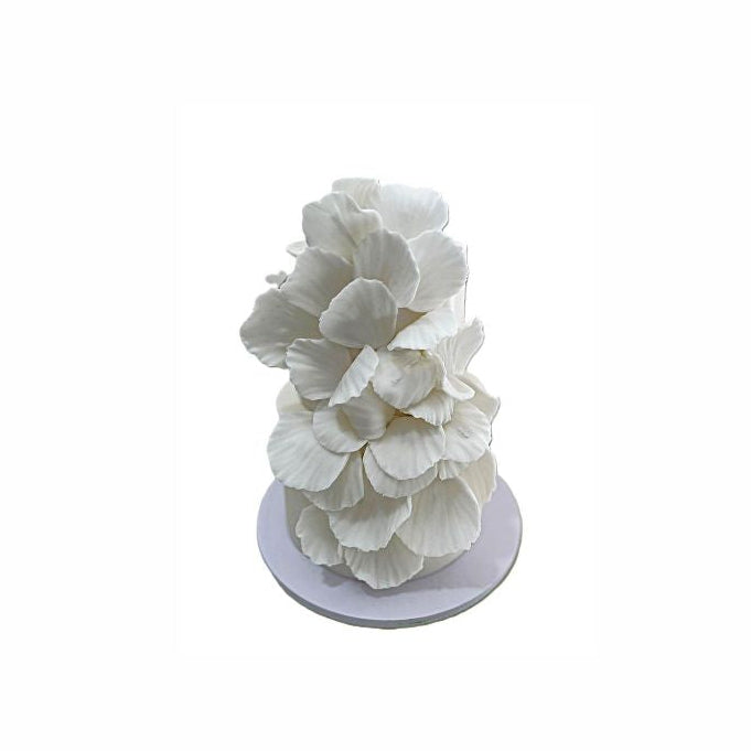 White Color Wedding Cake with Super Stylish Floral Art - Abu Dhabi in Abu Dhabi | Wedding / Engagement Cakes Delivery UAE – Legrandeuae