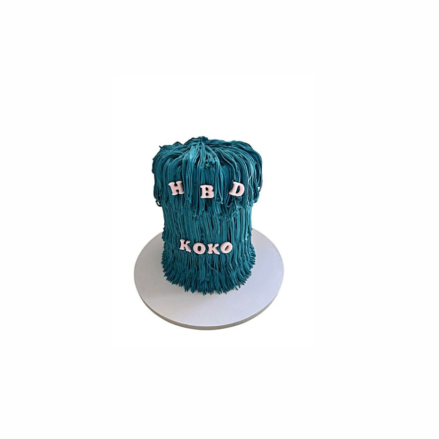 Shaggy Teal Monster Birthday Cake – Fun Designer Cake | Abu Dhabi & UAE Delivery in Abu Dhabi | Birthday Cakes – Adults Delivery UAE – Legrandeuae