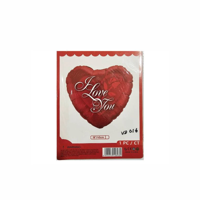 Love You Red Heart Helium Balloon HB4 - Helium balloon Abudhabi in Abu Dhabi | Helium balloons Delivery UAE – Legrandeuae