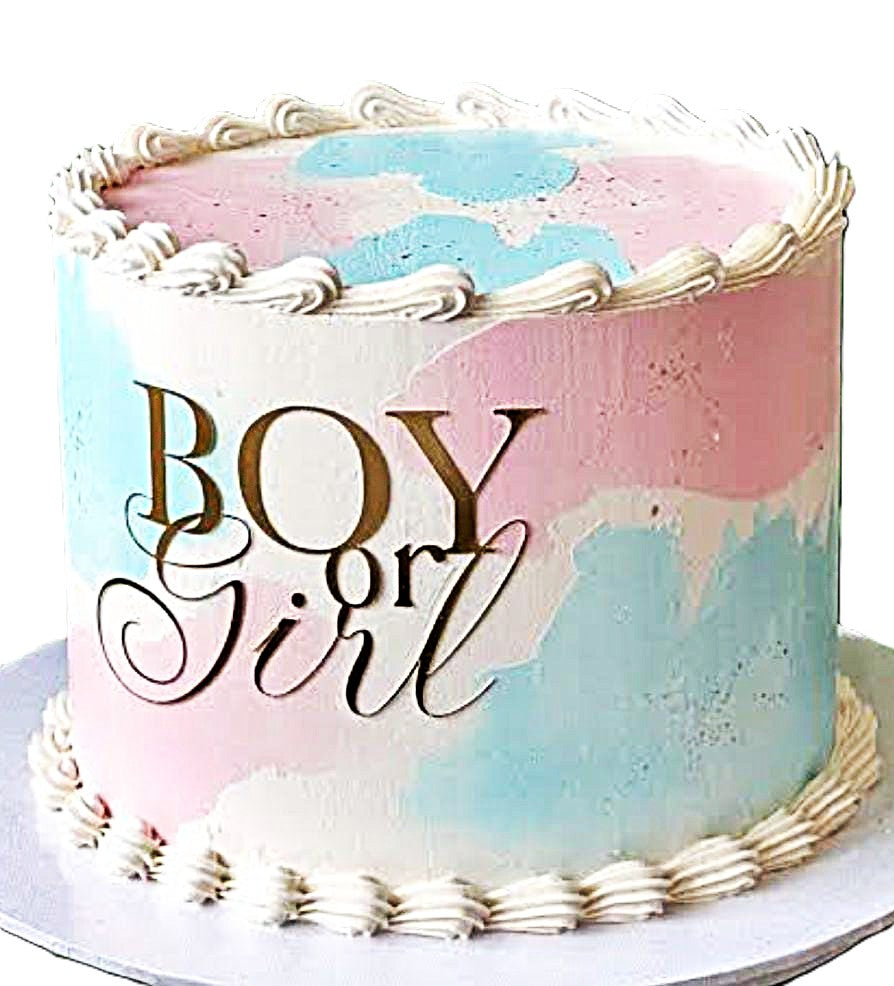 The Sweetest Surprise Gender Reveal Cake