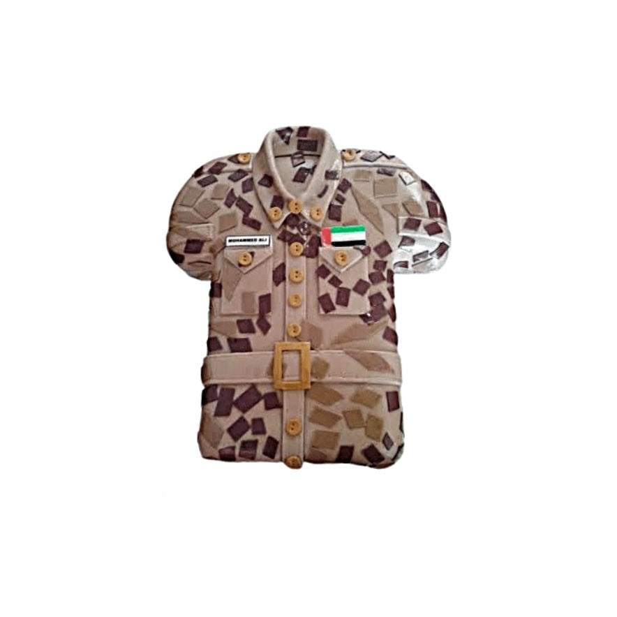 Engraved Design Defence Cake - Abu Dhabi