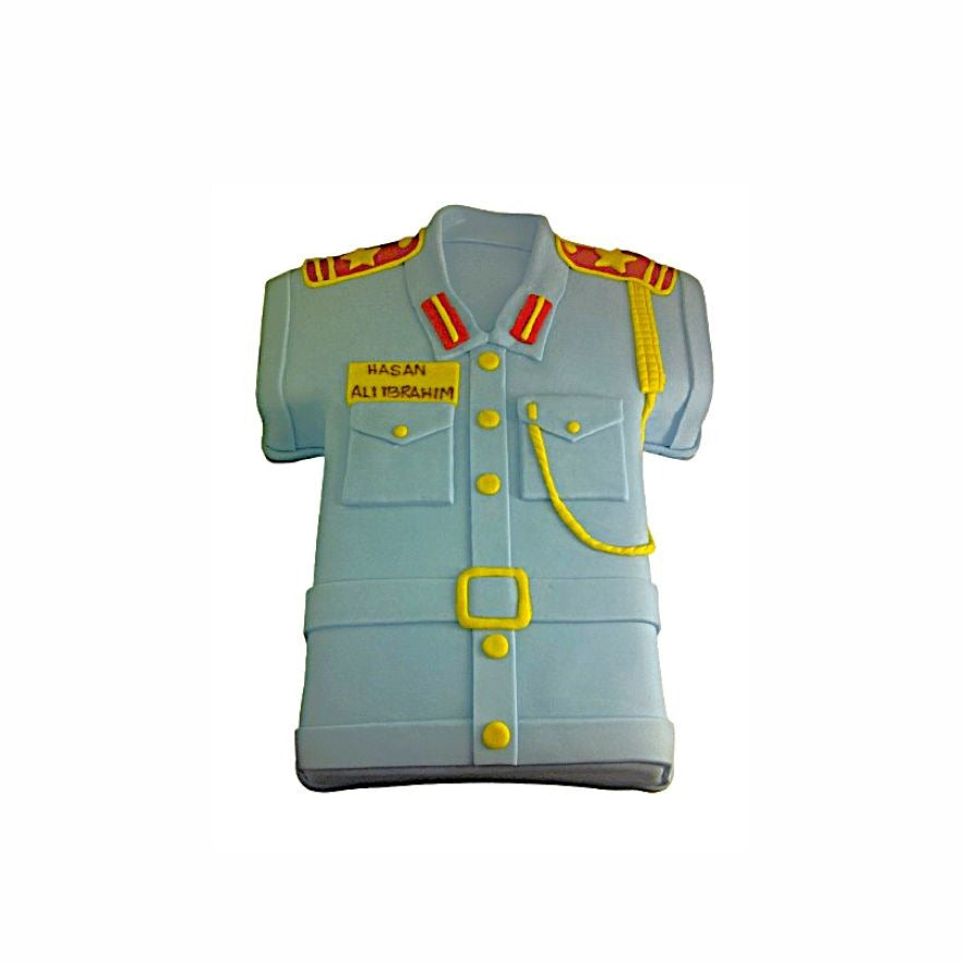 Police Uniform Shirt Shape Cake - Abu Dhabi in Abu Dhabi | Army / National Service Cakes Delivery UAE – Legrandeuae