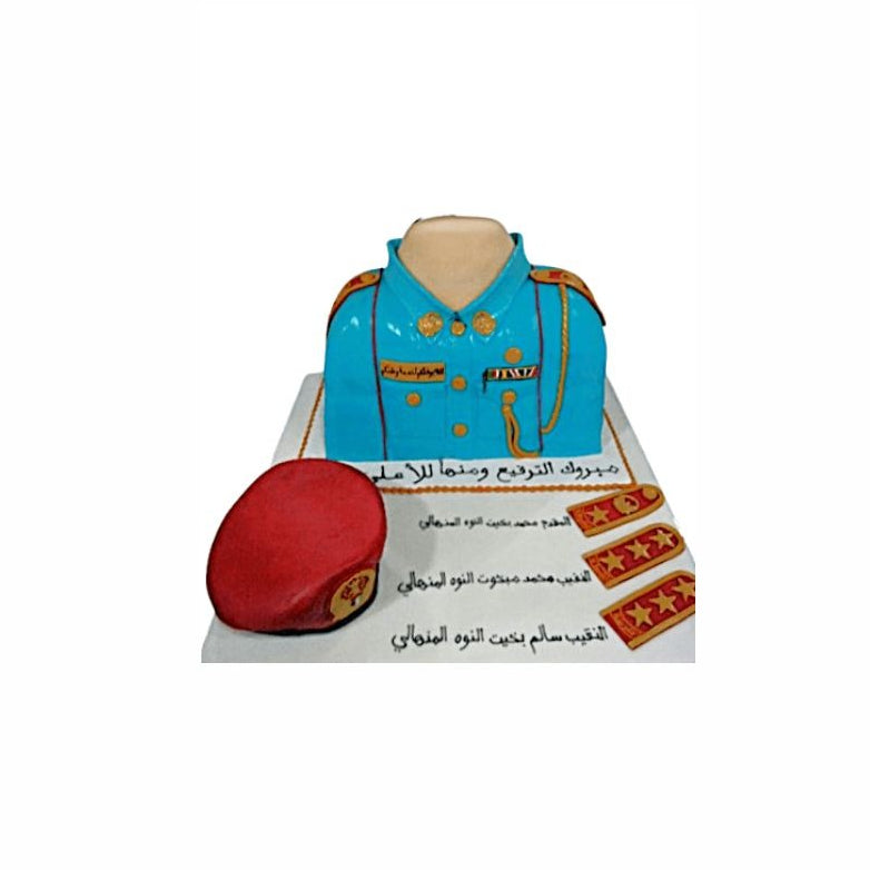 Sky Blue Police Uniform Cake - Abu Dhabi