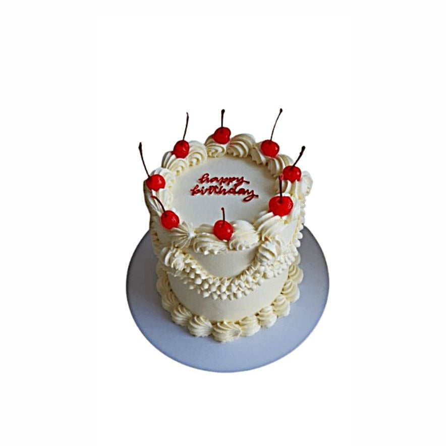 Classic Cherry Vintage Birthday Cake – Elegant Adult Cake | Abu Dhabi & UAE Delivery in Abu Dhabi | Birthday Cakes – Adults Delivery UAE – Legrandeuae