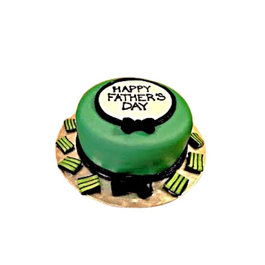 Classy Papa Father’s Day Cake with Black Bow Tie & Striped Accents – Elegant Dad Cake | Abu Dhabi & UAE Delivery in Abu Dhabi | Fathers day Delivery UAE – Legrandeuae