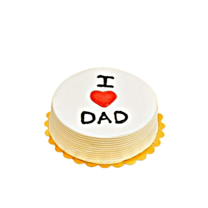 “I Love Dad” Heart Father’s Day Cream Cake – Romantic Dad Celebration Cake | Abu Dhabi & UAE Delivery in Abu Dhabi | Fathers day Delivery UAE – Legrandeuae
