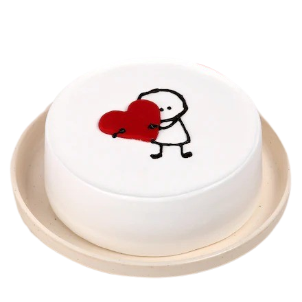 Valentine's Day Cake VD 4 in Abu Dhabi | valentines cake and flowers Delivery UAE – Legrandeuae