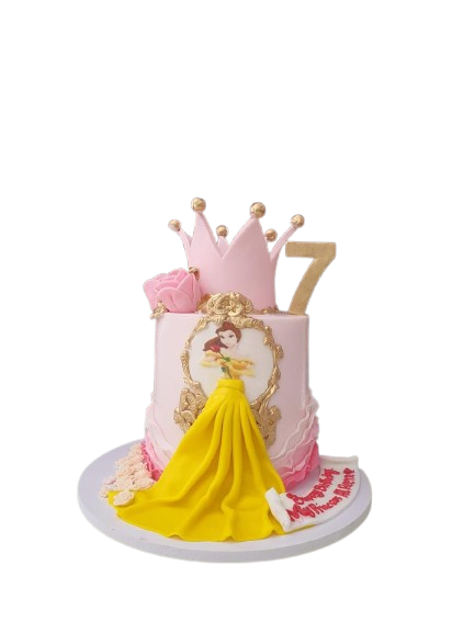 Belle Royal Princess Crown Cake – Princess Birthday Cake Abu Dhabi