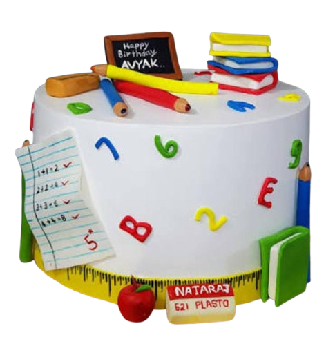 Happy Days Back to School Cake – Fun & Colorful School Theme Cake | Abu Dhabi & UAE Delivery in Abu Dhabi | Back to School Cakes Delivery UAE – Legrandeuae