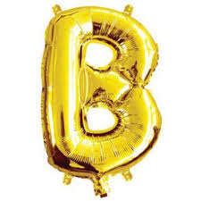 B Gold Alphabet Helium Balloon – Party Balloon Abu Dhabi in Abu Dhabi | Balloons Delivery UAE – Legrandeuae
