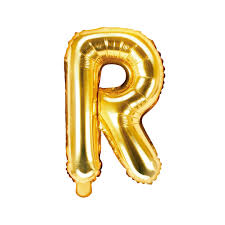 R Gold Alphabet Helium Balloon – Party Balloon Abu Dhabi in Abu Dhabi | Balloons Delivery UAE – Legrandeuae