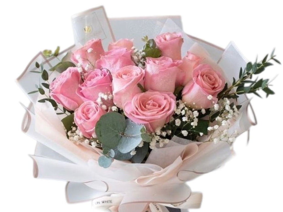 باقة من الورود الوردية