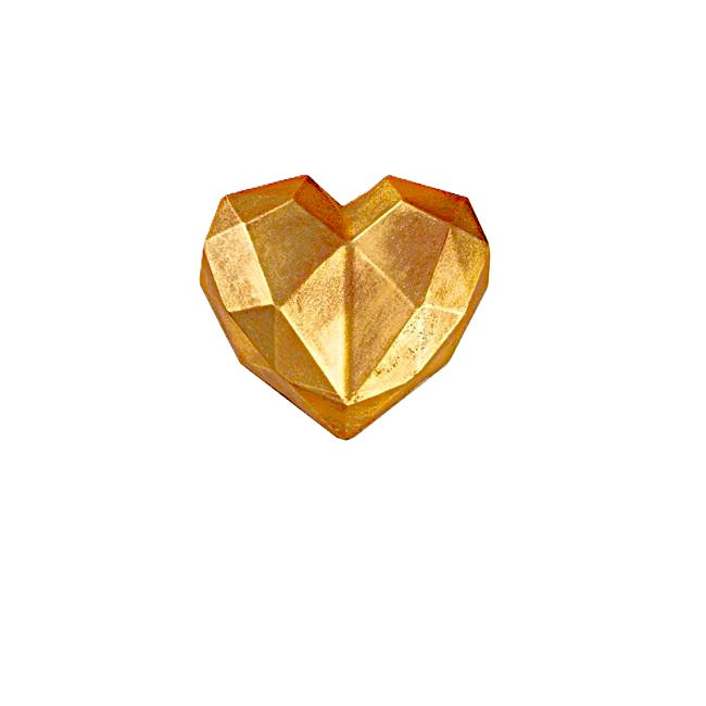 The Diamond Heart Golden Cake in Abu Dhabi | Cakes Delivery UAE – Legrandeuae