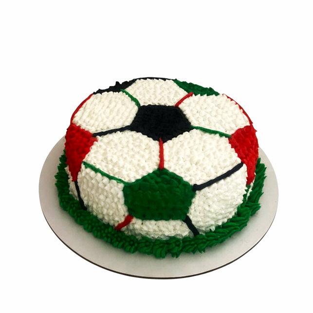 UAE Flag Colour Football Soccer Ball Theme Cake - Abu Dhabi in Abu Dhabi | National Day cakes Delivery UAE – Legrandeuae