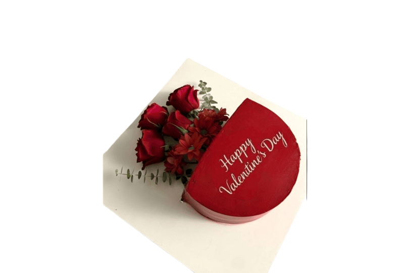 Valentine's Day Royal Cake VD 10 in Abu Dhabi | valentines cake and flowers Delivery UAE – Legrandeuae