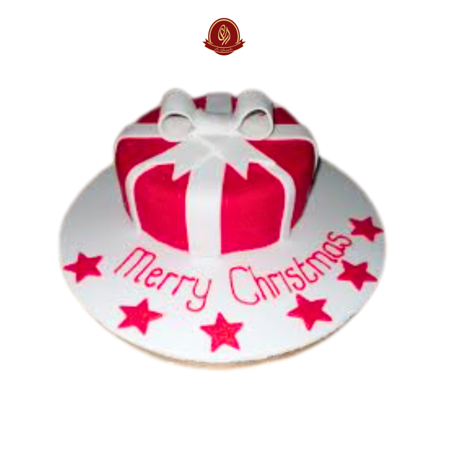 Red Gift Box Christmas Cake – Abu Dhabi in Abu Dhabi | Christmas cakes Delivery UAE – Legrandeuae