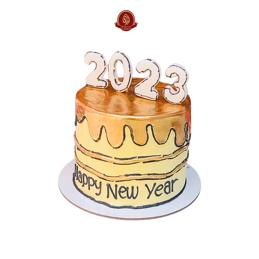 Golden Drip New Year cake - Abu Dhabi in Abu Dhabi | New Year Cakes Delivery UAE – Legrandeuae