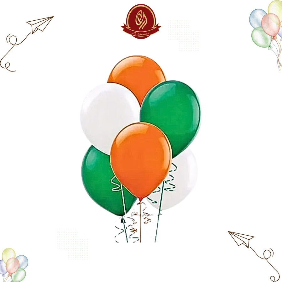 Tri Color Helium Balloons 6 Pcs – Party Balloon Abu Dhabi in Abu Dhabi | balloons Delivery UAE – Legrandeuae