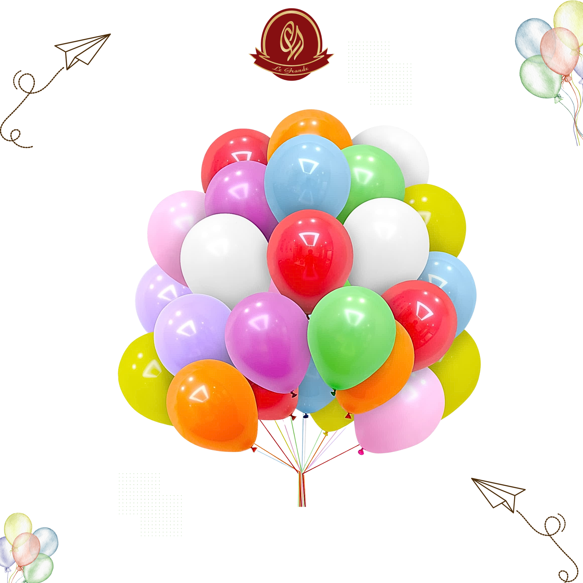 Multi-Color Helium Balloons 25 Pcs – Party Balloon Abu Dhabi in Abu Dhabi | balloons Delivery UAE – Legrandeuae