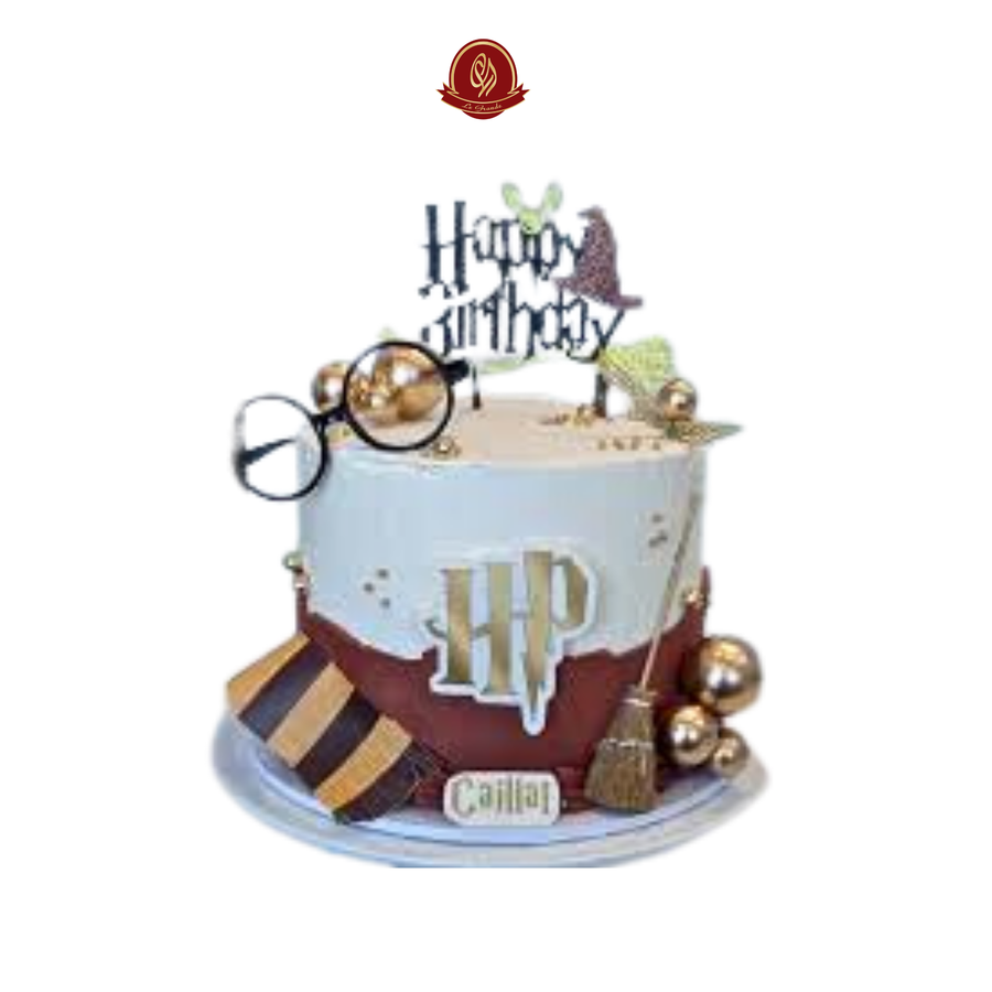 Harry Potter Broomstick & Glasses Cake - Abu Dhabi in Abu Dhabi | Harry Potter cakes Delivery UAE – Legrandeuae