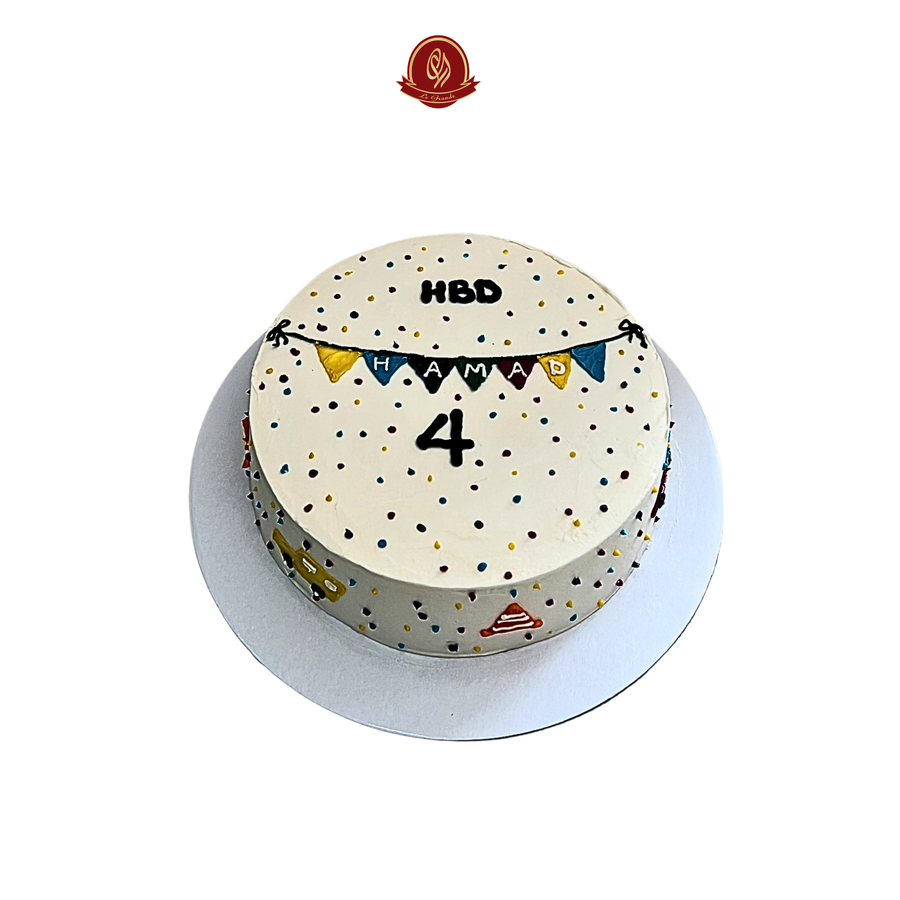 Polka Dot Happy Birthday Cake | Abu Dhabi & UAE Delivery