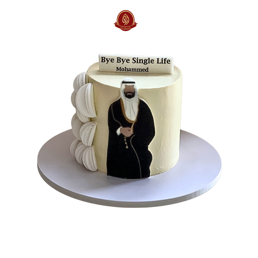 By By Single Life Traditional Arabic Groom to be Cake with Groom Dress on Side | Abu Dhabi & UAE Delivery in Abu Dhabi | Birthday Cakes – Adults Delivery UAE – Legrandeuae