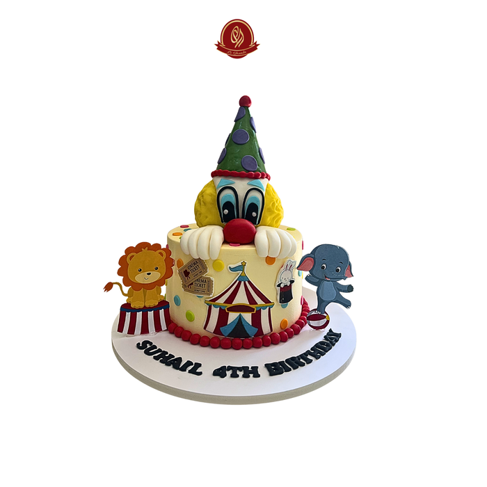 Circus Theme Birthday Cake with 3D Clown and Animals Cake | Abu Dhabi & UAE Delivery in Abu Dhabi | Birthday Cakes – Adults Delivery UAE – Legrandeuae